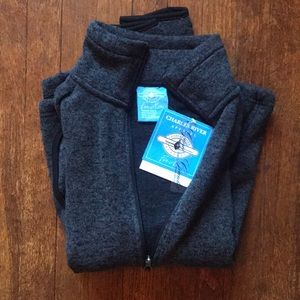 Charles River Heathered Perfect Fleece Grey Medium